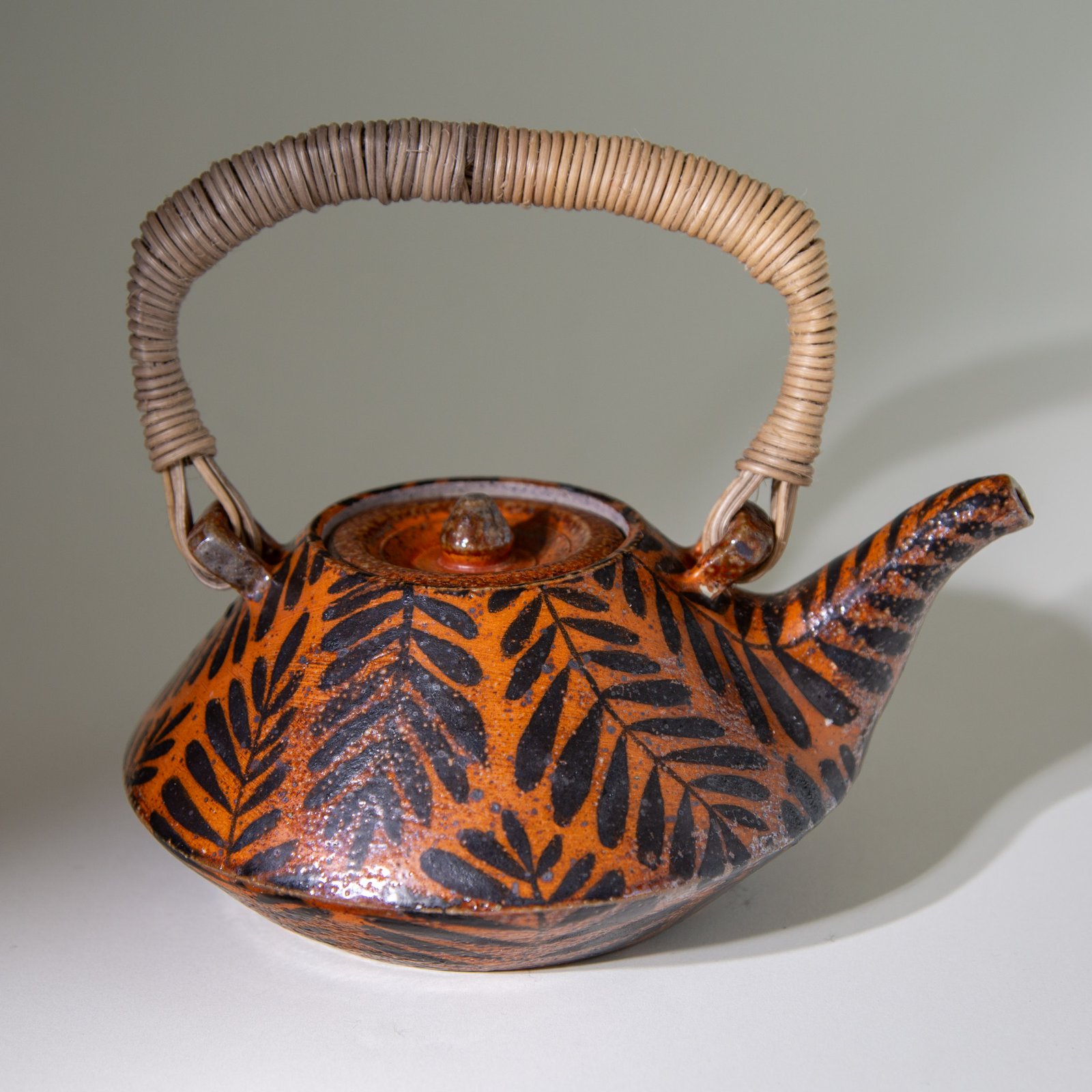 Reed-handled Leafy Teapot, 2025